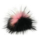 Lana Grossa POMPON DE PIEL Finnraccoon | 702-rosa vívida/negro