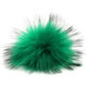 Lana Grossa POMPON DE PIEL Finnraccoon | 108-esmeralda/negro