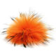 Lana Grossa POMPON DE PIEL Finnraccoon | 110-naranja/negro