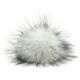 Lana Grossa POMPON DE PIEL Finnraccoon | 132-blanco/negro