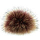 Lana Grossa POMPON DE PIEL Finnraccoon | 150-burdeos/naturaleza