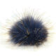 Lana Grossa POMPON DE PIEL Finnraccoon | 151-azul acero/naturaleza