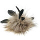 Lana Grossa POMPON DE PIEL Finnraccoon con plumas | 751-palo de rosa