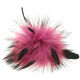 Lana Grossa POMPON DE PIEL Finnraccoon con plumas | 755-fucsia