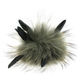 Lana Grossa POMPON DE PIEL Finnraccoon con plumas | 756-caqui