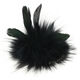 Lana Grossa POMPON DE PIEL Finnraccoon con plumas | 758-negro