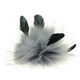 Lana Grossa POMPON DE PIEL Finnraccoon con plumas | 759-azul acero