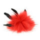 Lana Grossa POMPON DE PIEL Finnraccoon con plumas | 760-rojo