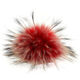 Lana Grossa POMPON DE PIEL Finnraccoon | 508-rojo/gris