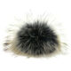 Lana Grossa POMPON DE PIEL Finnraccoon | 129-negro/beige