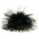 Lana Grossa POMPON DE PIEL Finnraccoon | 130-negro/gris