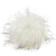 Lana Grossa POMPON DE PIEL DE IMITACIÓN Color | 119-blanco
