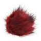 Lana Grossa POMPON DE PIEL DE IMITACIÓN Mini | 653-rojo/negro
