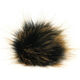 Lana Grossa POMPON DE PIEL DE IMITACIÓN Mini | 660-negro/camello