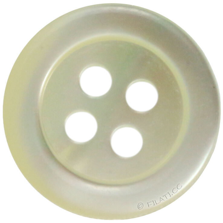 Union Knopf Botón 4 agujeros madreperla 12mm | 99-nácar