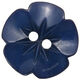 Union Knopf Botón de flor 2 agujeros 15mm | 68-azul oscuroro