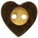 Union Knopf Corazón tradicional 2 agujeros 12mm | 20-marrón