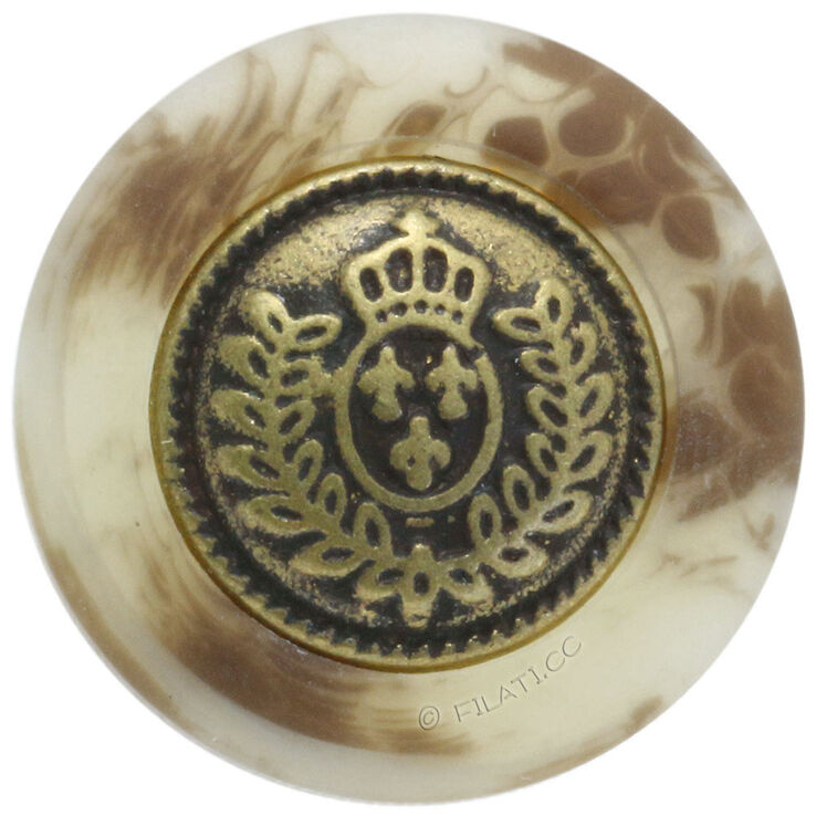 Lana Grossa UNION KNOPF 40280/18mm | 18-beige/marrón/oro viejo
