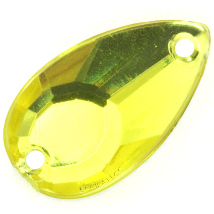 Union Knopf Piedra decorativa 14mm | 38-amarillo