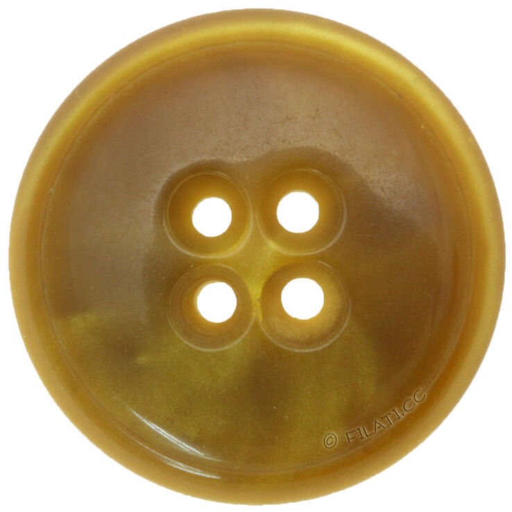 Lana Grossa Botón de plástico 4 agujeros 25mm | 40-amarillo/beige mezcla