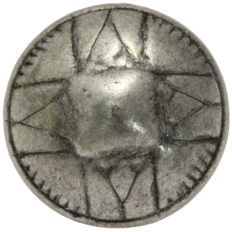 Union Knopf Botón con ojete metal 11mm | 83-plata vieja