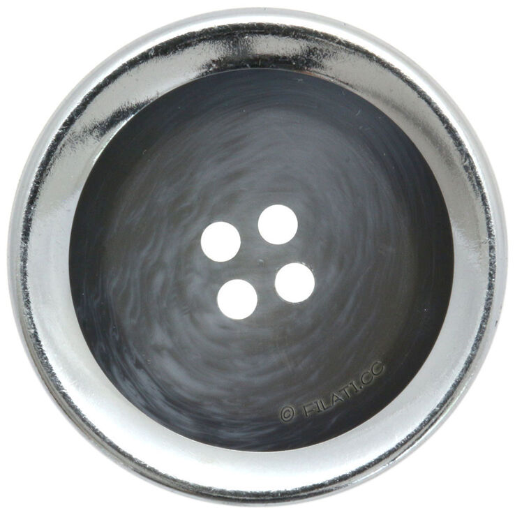 Lana Grossa UNION KNOPF 452555/25mm | 76-azul/gris/plata