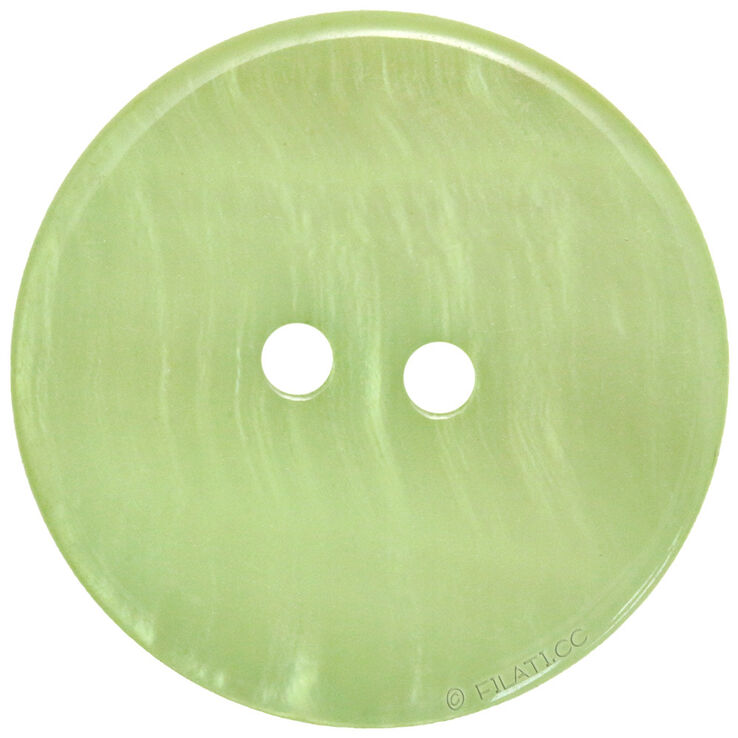 Union Knopf Botón 2 agujeros nácar 25mm | 24-verde claro