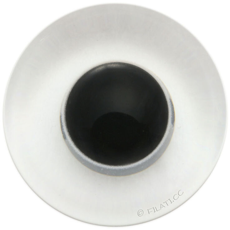 Union Knopf Ojo de peluche 23mm | 10-transparente/negro