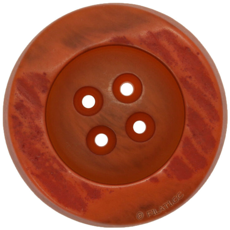 Union Knopf Botón 4 agujeros 38mm | 44-rojo marrón