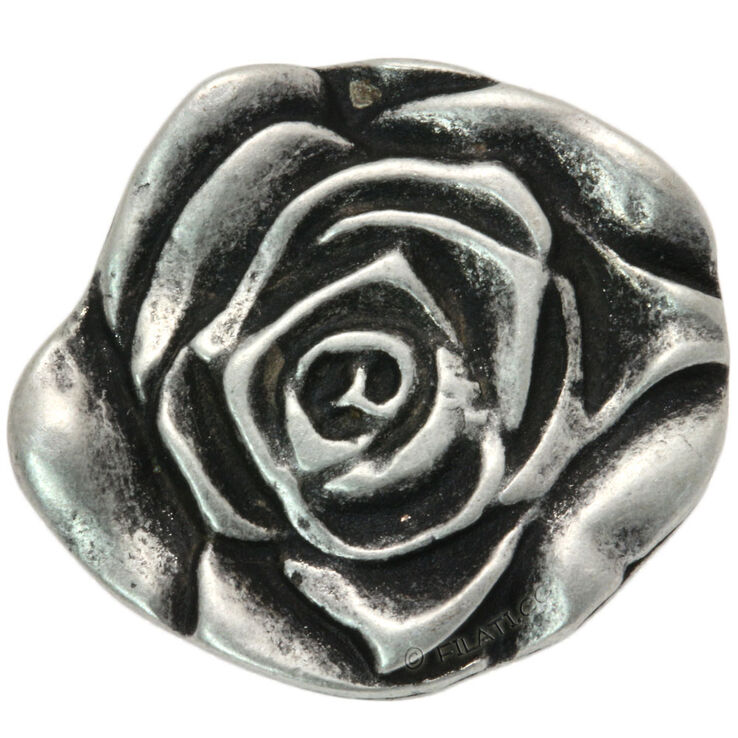 Union Knopf Botón con ojete plateado real 23mm | 83-plata