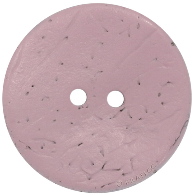 Union Knopf Botón 2 agujeros, coco, 23mm | 046-rosa