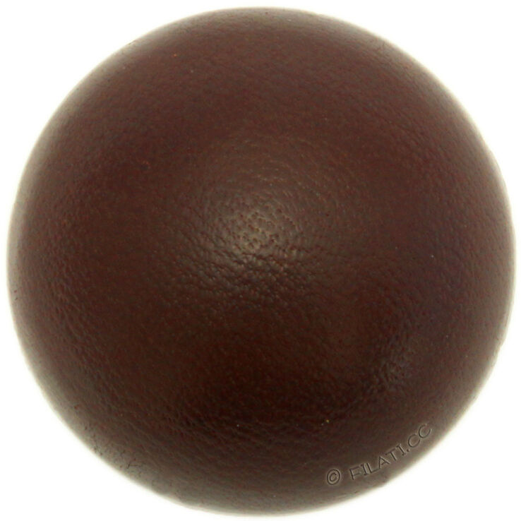 Union Knopf Botón con ojete cuero 23mm | 22-marrón oscuro