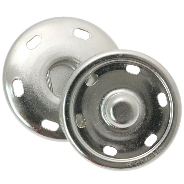 Union Knopf Botón pulsador de metal 30mm | 82-plata
