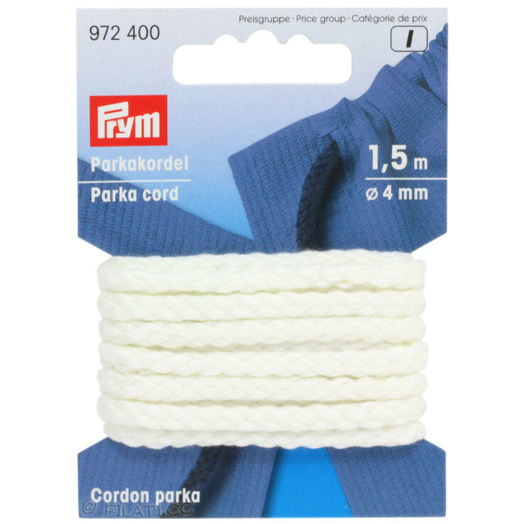 Prym Cordon para parka 1,5m | 400-blanco