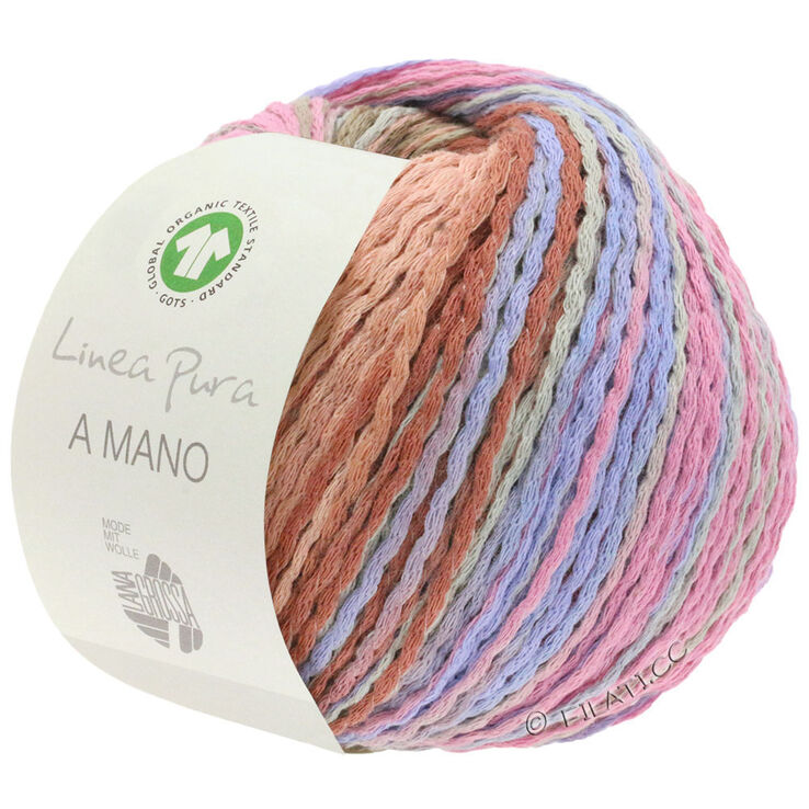 Lana Grossa A MANO (Linea Pura) | 01-gris verde/azul lila/terracota/clavel/salmón