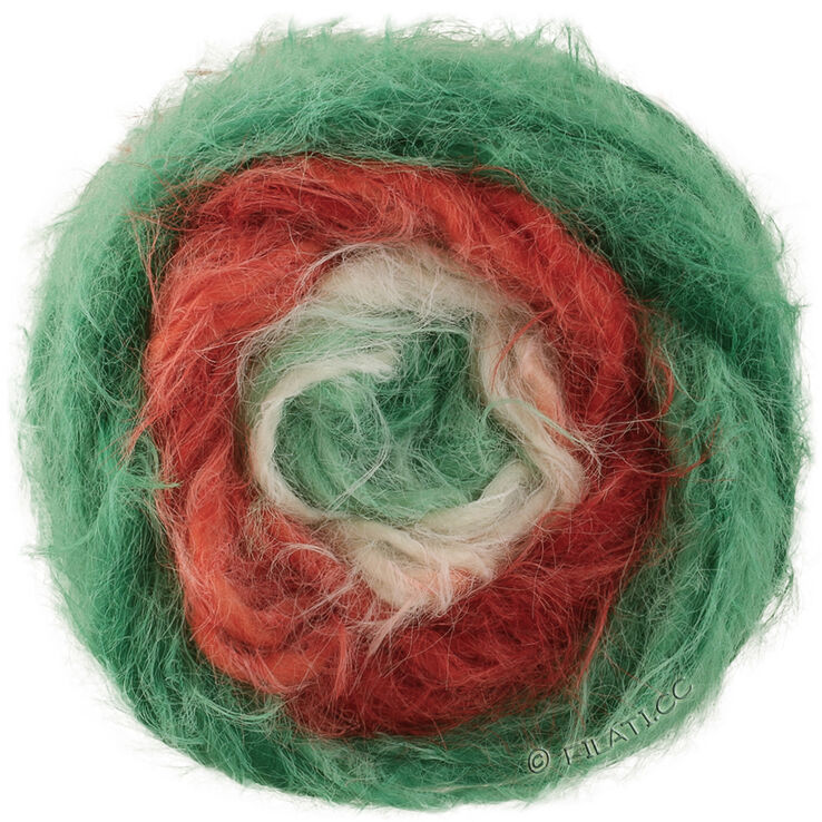 Lana Grossa BASTA MISTA (Christmas Edition) | 799-verde/blanco/rojo rayado