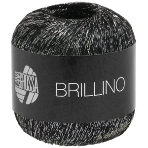 Lana Grossa BRILLINO | 13-negro/plata