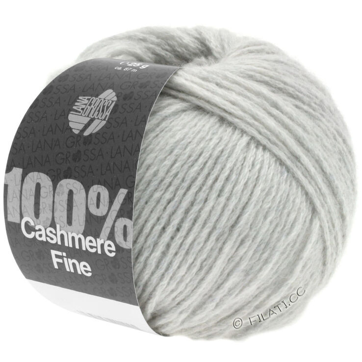 Lana Grossa 100% Cashmere Fine | 01-gris plata