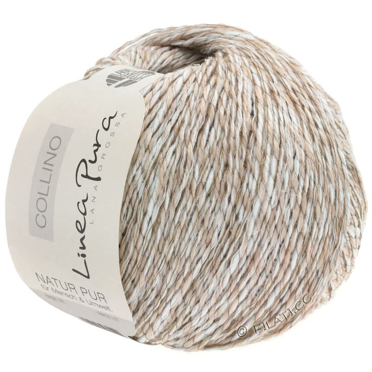 Lana Grossa COLLINO (Linea Pura) | 01-blanco/beige/marrón claro