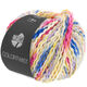 Lana Grossa COLORTWIST | 03-blanco/rosa vívida/amarillo/gris púrpura/azul