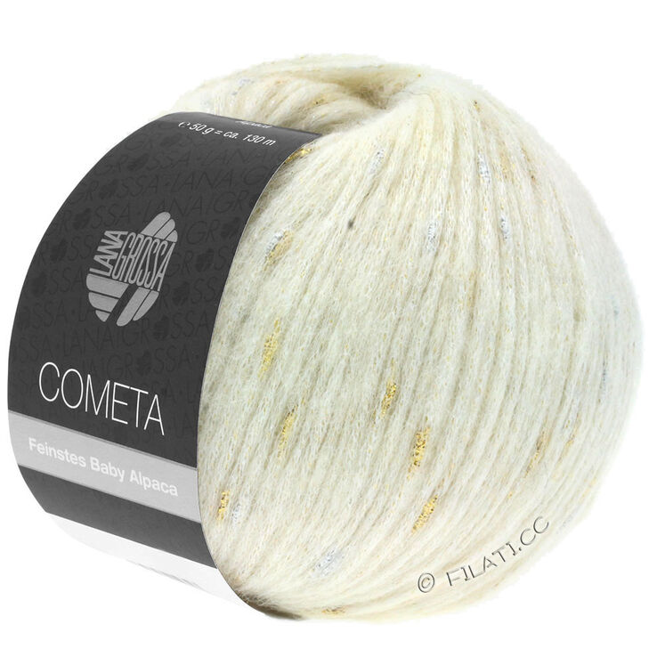 Lana Grossa COMETA | 01-color crudo/oro/plata