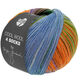 Lana Grossa COOL WOOL 4 SOCKS PRINT II | 7791-verde negro/beige/purpura/naranja/verde amarillento/azul violeta
