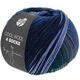 Lana Grossa COOL WOOL 4 SOCKS PRINT II | 7795-azul acero/gris claro/tinta azul/azul noche/azul violeta/gris