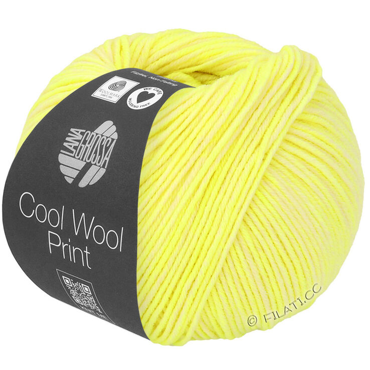 Lana Grossa COOL WOOL Neon Print | 6521-neón amarillo/amarillo delicado