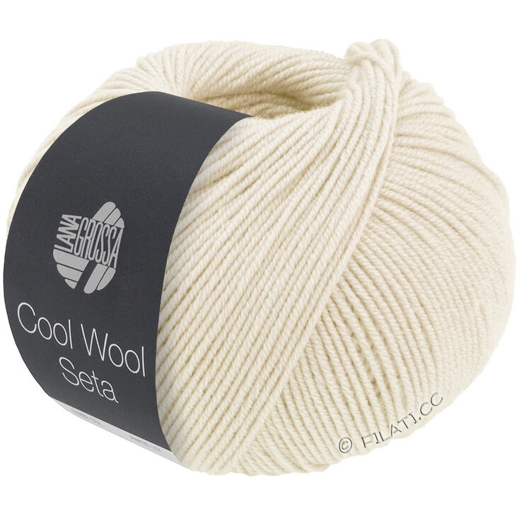 Lana Grossa COOL WOOL Seta | 01-blanco