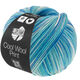 Lana Grossa COOL WOOL Print | 844-turquesa/azul claro/azul azur/color crudo