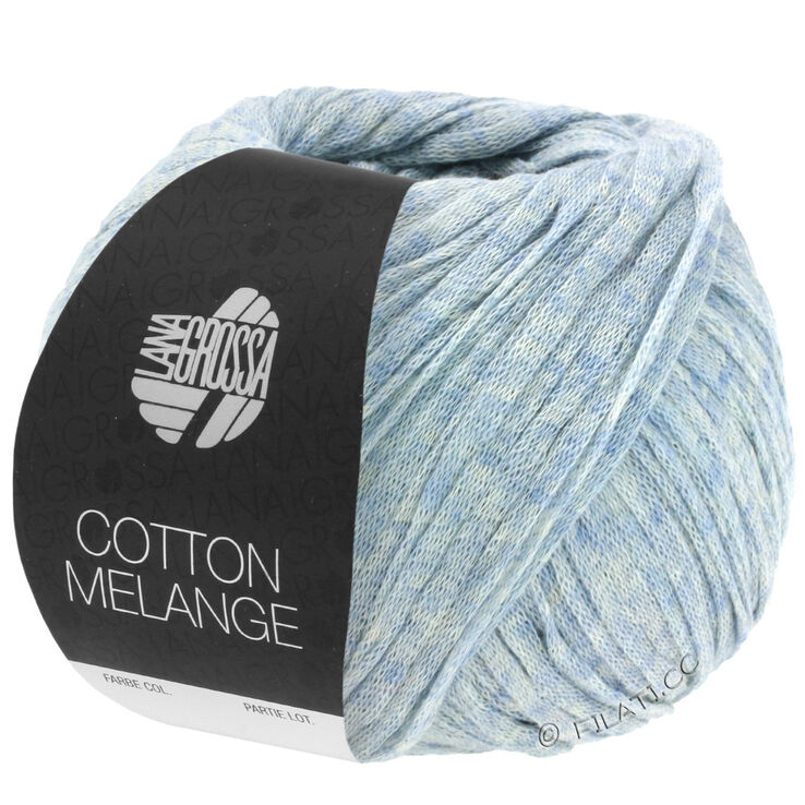 Lana Grossa COTTON MÉLANGE | 01-gris azul