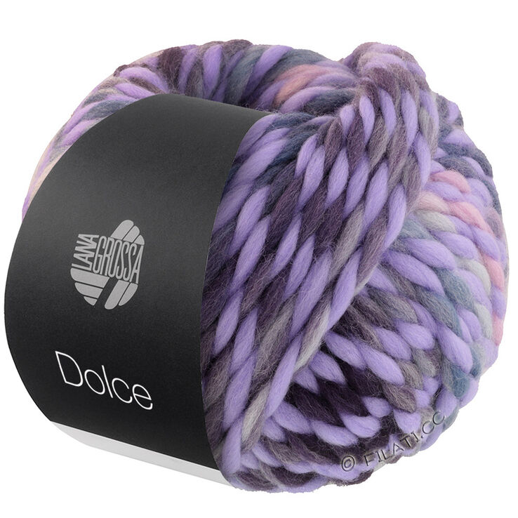 Lana Grossa DOLCE | 07-purpura/rosa lila/berenjena/gris azulado