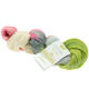 Lana Grossa ECOPUNO Hand-dyed | 510-gris oscuro/gris claro/vino tinto/color crudo/verde amarillento