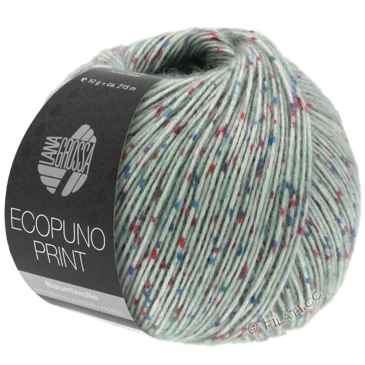 Lana Grossa ECOPUNO Print | 101-gris verde variopinto